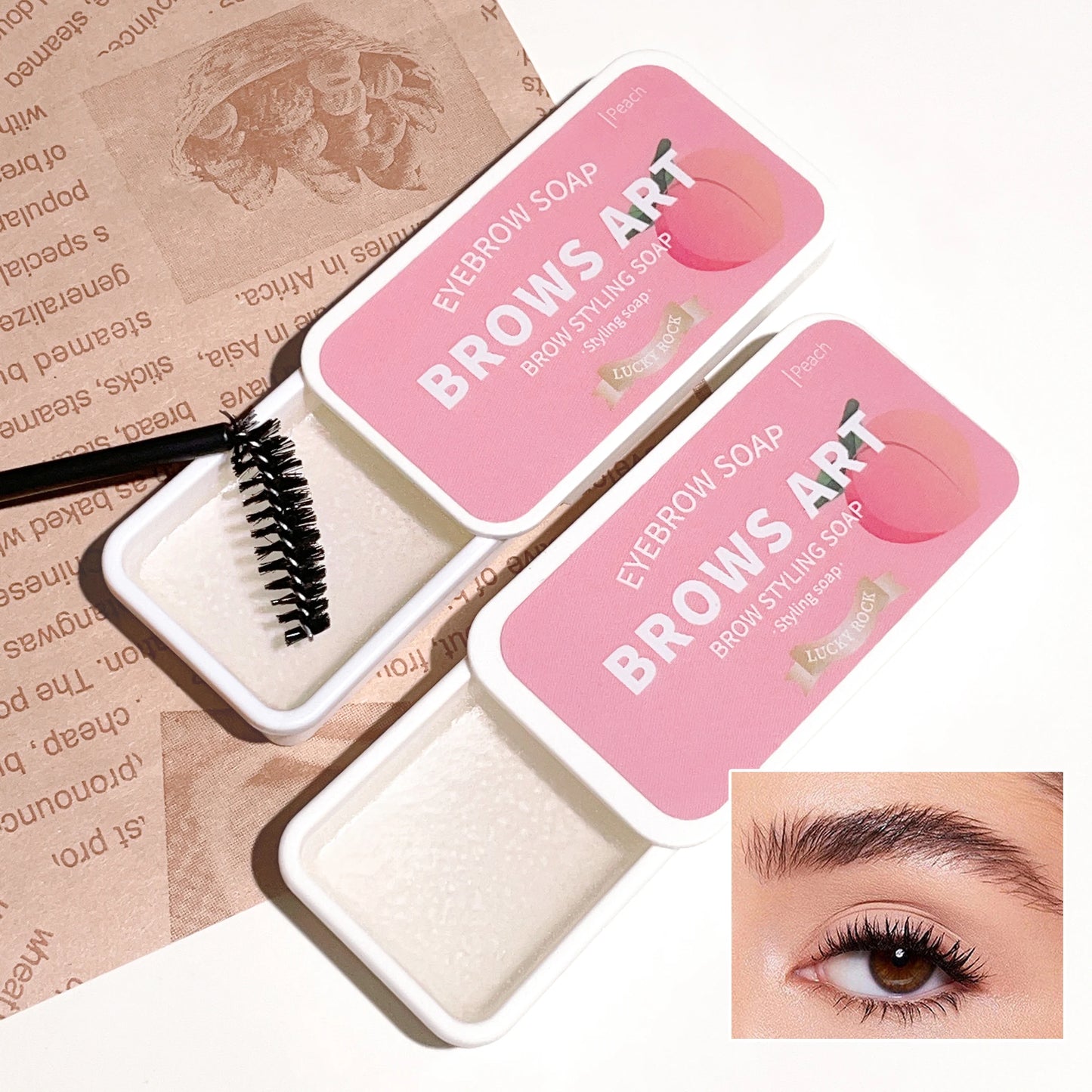 4-color eyebrow styling wax, styling gel, waterproof, natural, long-lasting, transparent eyebrow soap, eyebrow styling cream - Beauty & Beyond