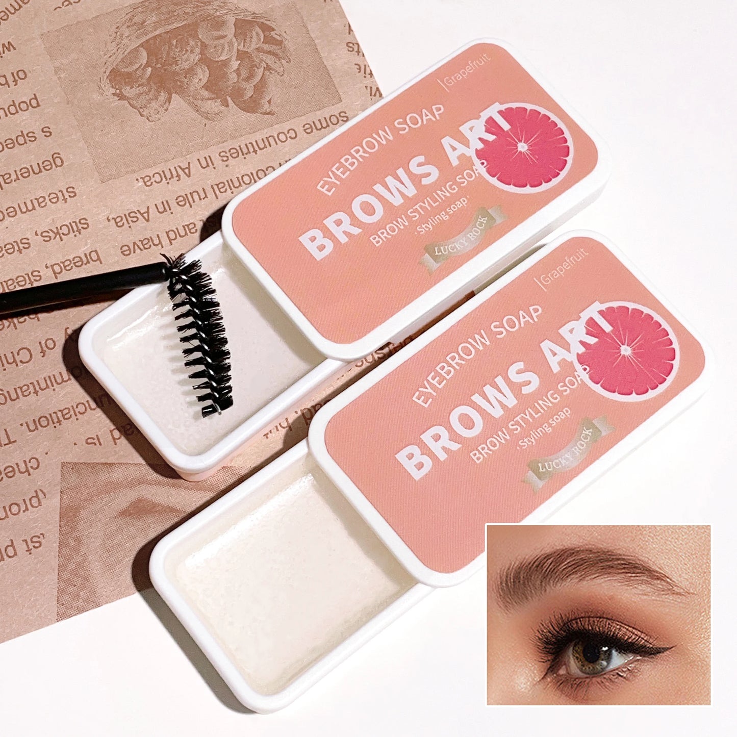 4-color eyebrow styling wax, styling gel, waterproof, natural, long-lasting, transparent eyebrow soap, eyebrow styling cream - Beauty & Beyond