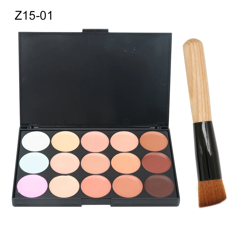 15-Color Face Concealer & Contour Palette – Professional Makeup
