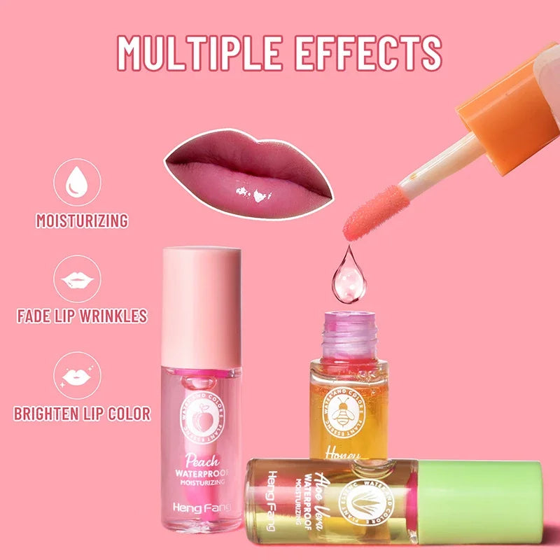 Mini Hydrating Temperature Sensing Lip Balm - Moisturizing, Color Changing, Peach & Aloe Vera - Beauty & Beyond
