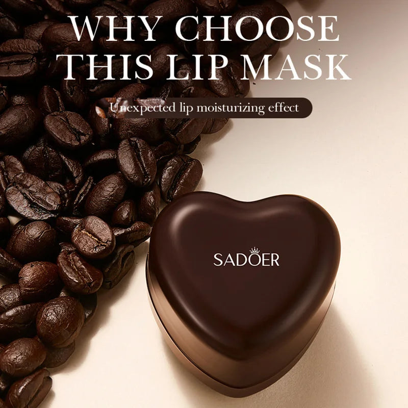 SADOER Coffee Lip Mask – Moisturizing & Hydrating | Fade Lip Lines & Nourishing Lip Plumper Patches