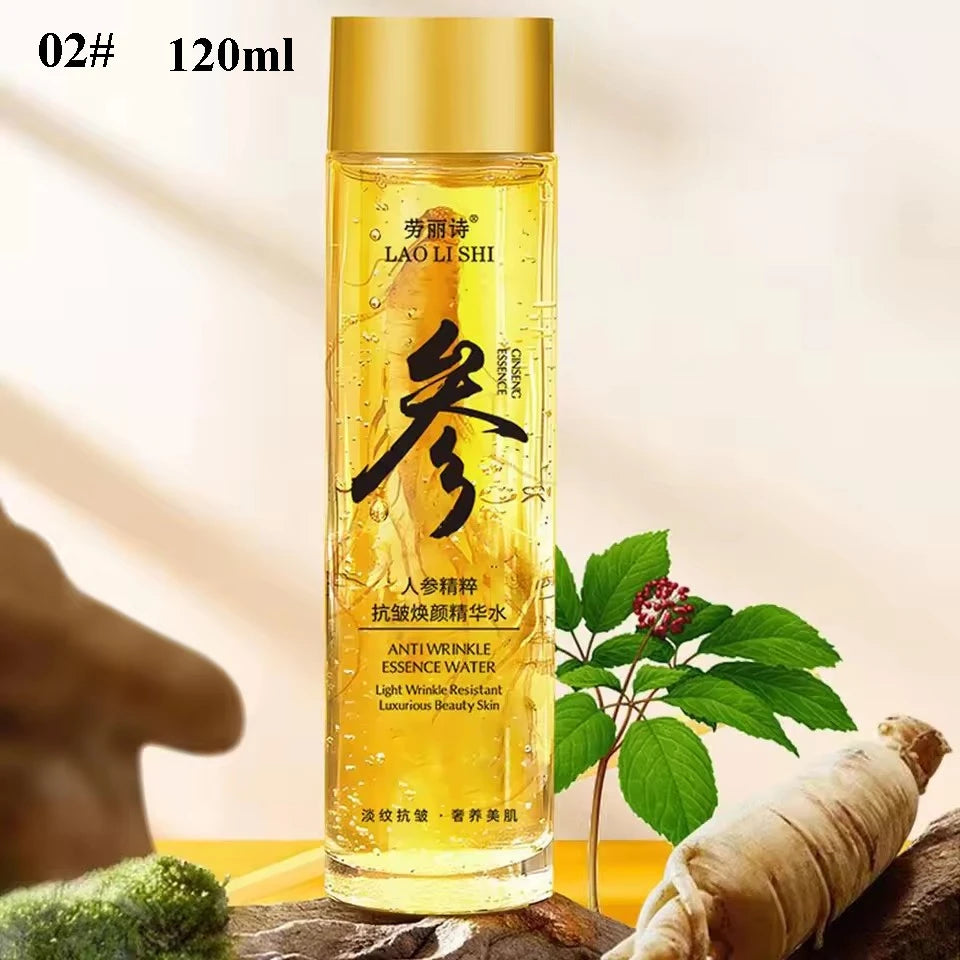 Gold Ginseng Face Essence – Polypeptide Brightening & Moisturizing Serum, Smoothing Skin Care (120ml/30ml) - Beauty & Beyond