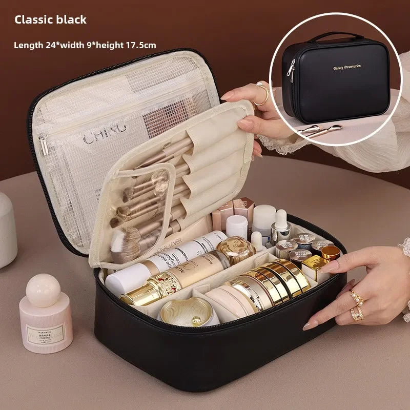 New Women's Cosmetic Bag - Portable, Large Capacity, Luxury Makeup & Toiletry Organizer