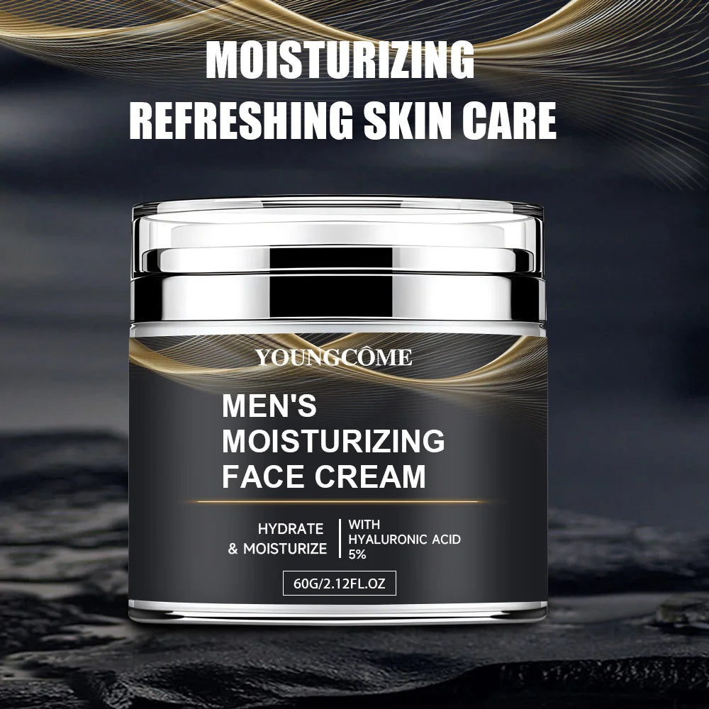 Men's Collagen Moisturizing Cream - Retinol & Vitamins, Hydrating, Elasticity Boost, Day & Night Care - Beauty & Beyond
