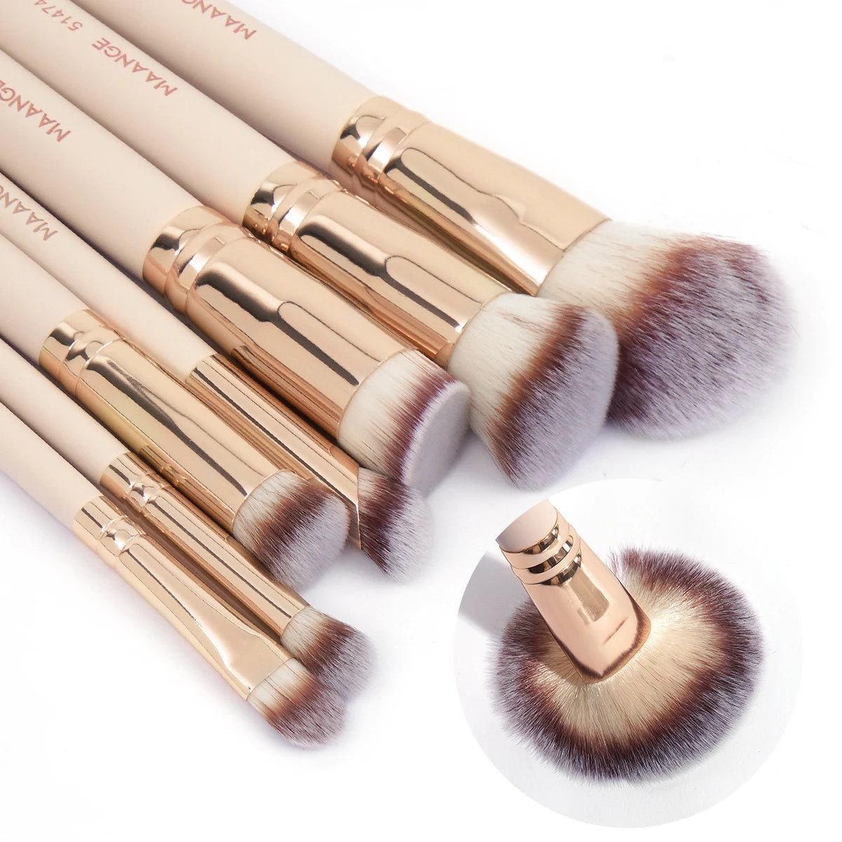 MAANGE 7pcs Makeup Brushes Set - Foundation, Powder, Concealer, Blush, Blending, Soft Bristles - Beauty & Beyond