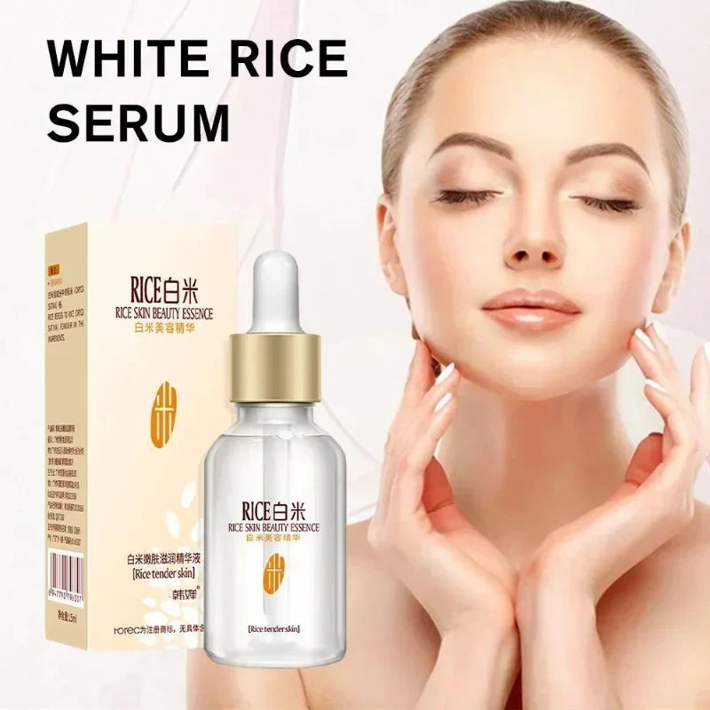 White Rice Face Serum – Brightening & Pore-Shrinking | Whitening, Anti-Aging & Firming Essence for Glowing Skin