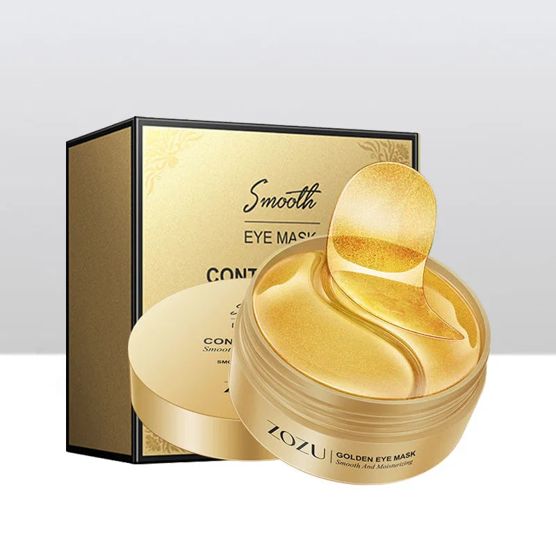 60PCS Gold Collagen Eye Mask – Moisturizing & Firming Gel Patches | Anti-Dark Circles & Eye Bag Care