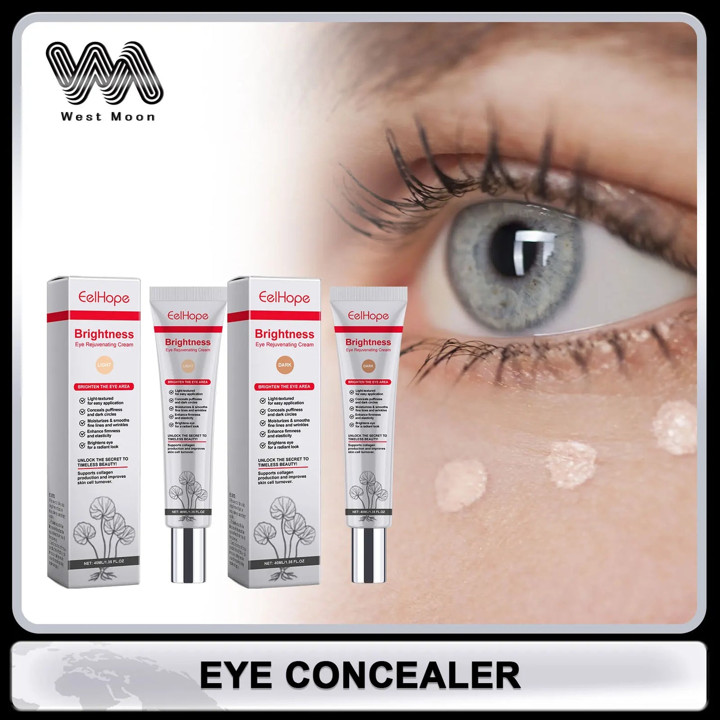 Dark Circle Concealer – Invisible Eye & Acne Cover | Brightening Lacrimal Groove Makeup Base