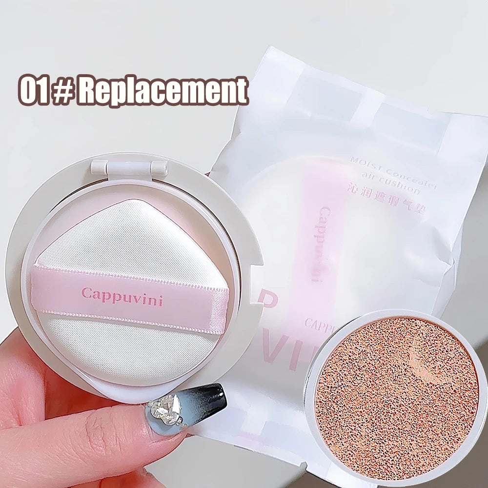 BB Cream Air Cushion Foundation – Full Coverage, Waterproof, Long-Lasting, 3 Colors