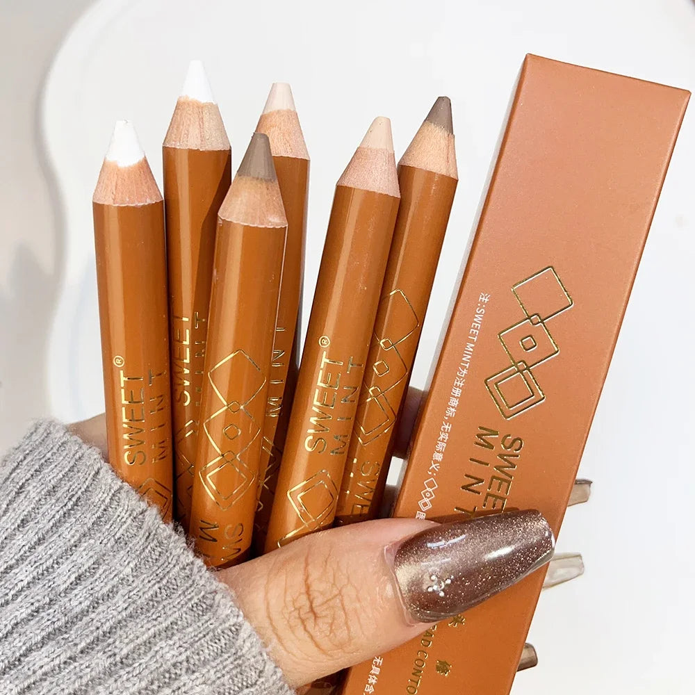 Double-Ended Contour Pen – Face Brightening & Nose Sculpting | Natural 3D Highlighter Stick, Korean Makeup
