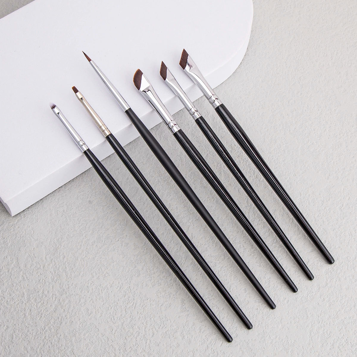 6PCS Eyeliner Brush Set - Thin, Gel, Flat Top, Concealer, Detailed Makeup Tool - Beauty & Beyond