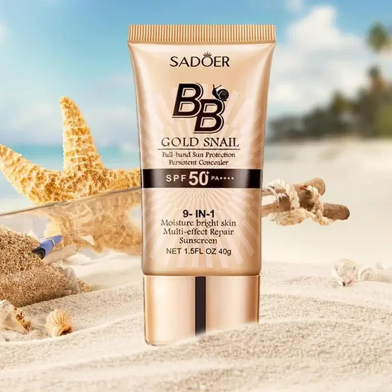 SPF50+ Gold Snail BB Cream - Whitening, Foundation, Concealer, Moisturizing, Long-Lasting Makeup Primer - Beauty & Beyond