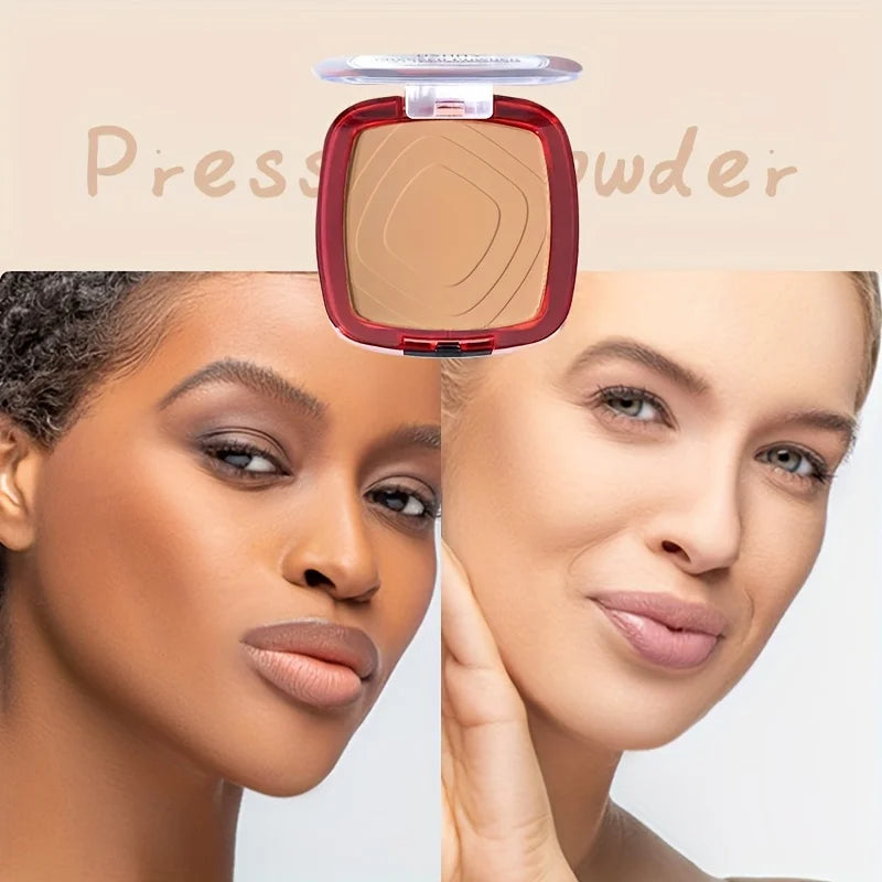 Pressed Powder Foundation with Puff - 24H Matte, Oil Control