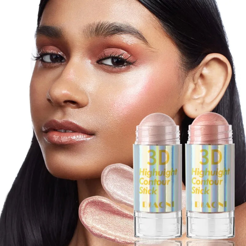 6-Color 3D Face Brightening Highlighter Stick – Bronzer, Contour & Shimmer for Sculpted Makeup - Beauty & Beyond