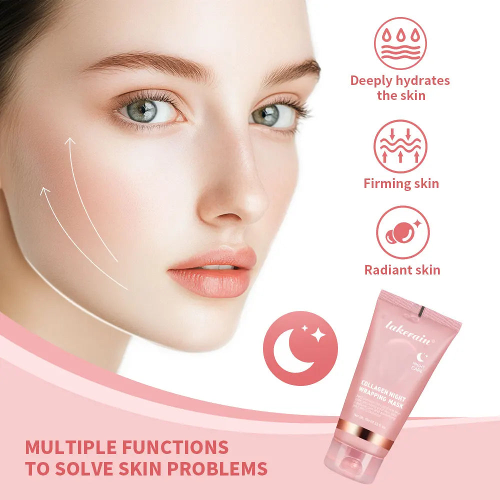 Collagen Jelly Cream – Hydrolyzed Overnight Peel-Off Facial Mask | Hydrating, Firming & Moisturizing Skincare
