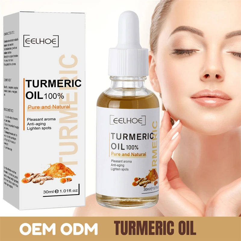 Turmeric Face Serum – Shrink Pores & Fade Dark Spots | Brightening, Moisturizing Curcumin Essence
