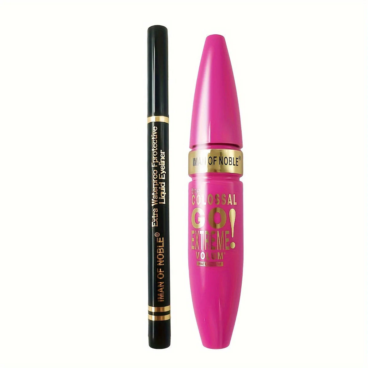 Mascara & Eyeliner Combo - Black, Slim Line, Smooth Definition, Long Lasting, Waterproof, 2pcs Set - Beauty & Beyond