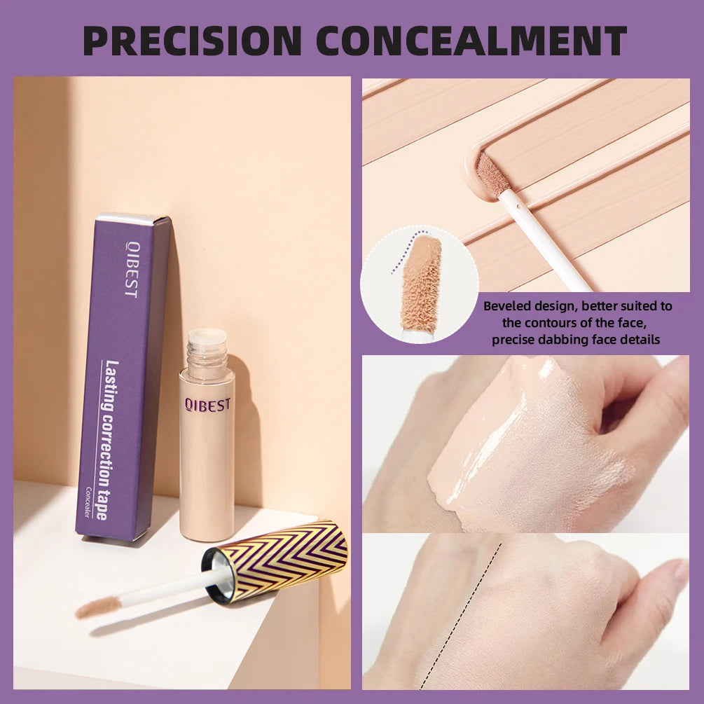 QIBEST 7ml Face Concealer Liquid Foundation – Primer, Anti Dark Circles