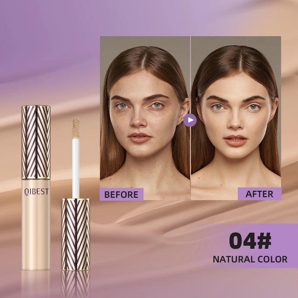 QIBEST 7ml Face Concealer Liquid Foundation – Primer, Anti Dark Circles