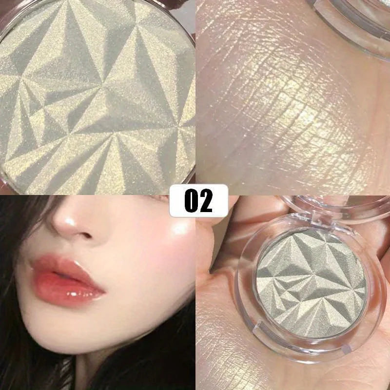 2-Color Diamond Glow Highlighter Palette – Ultra-Shimmer Contour & Illuminate for Radiant Makeup Looks - Beauty & Beyond