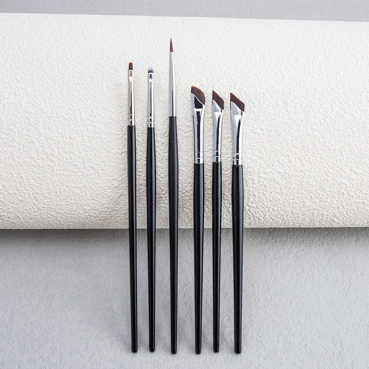 6PCS Eyeliner Brush Set - Thin, Gel, Flat Top, Concealer, Detailed Makeup Tool - Beauty & Beyond