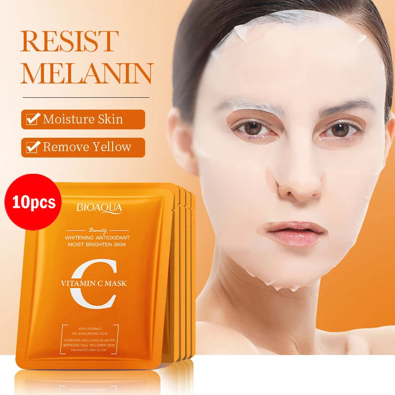 BIOAQUA Snail Face Mask – 5/10 PCS Hyaluronic Acid & Retinol | Moisturizing, Hydrating & Firming Skincare