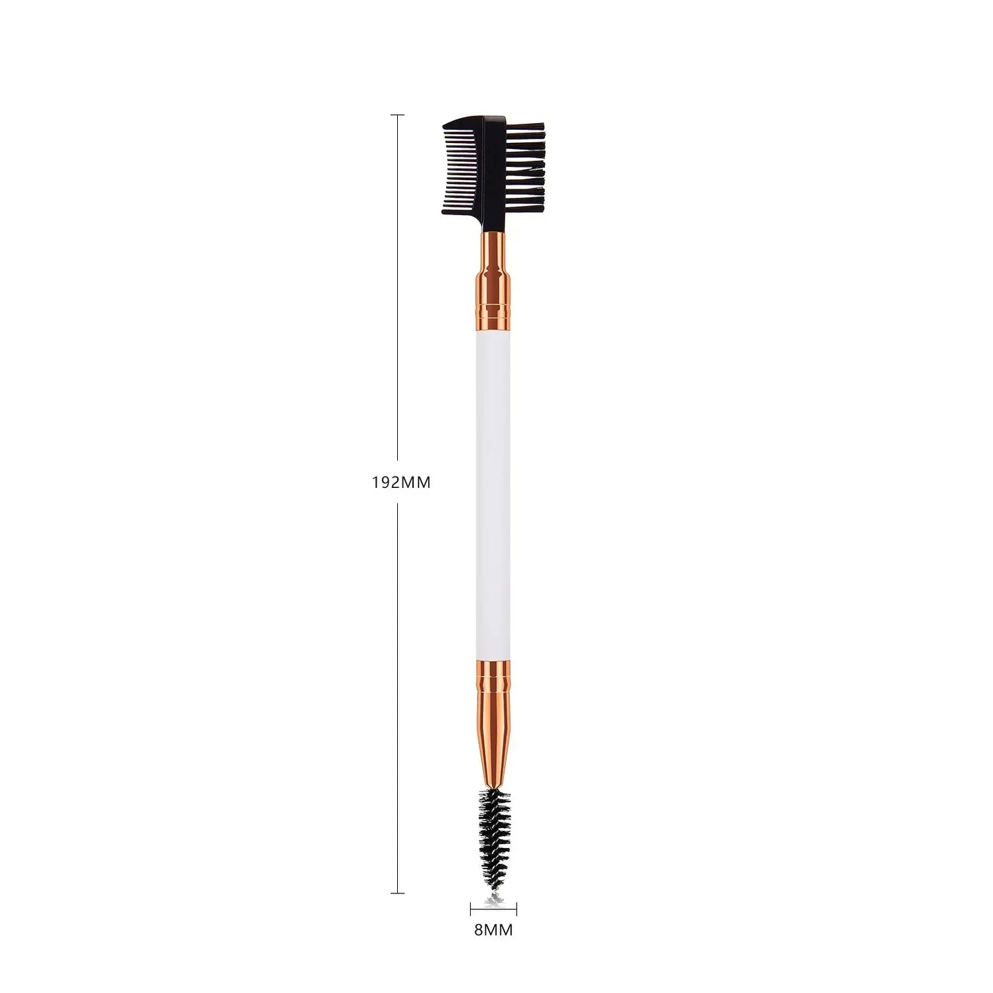 Double-Ended Wood Handle Eyebrow & Eyelash Brush – 2-in-1 Professional Makeup Tool