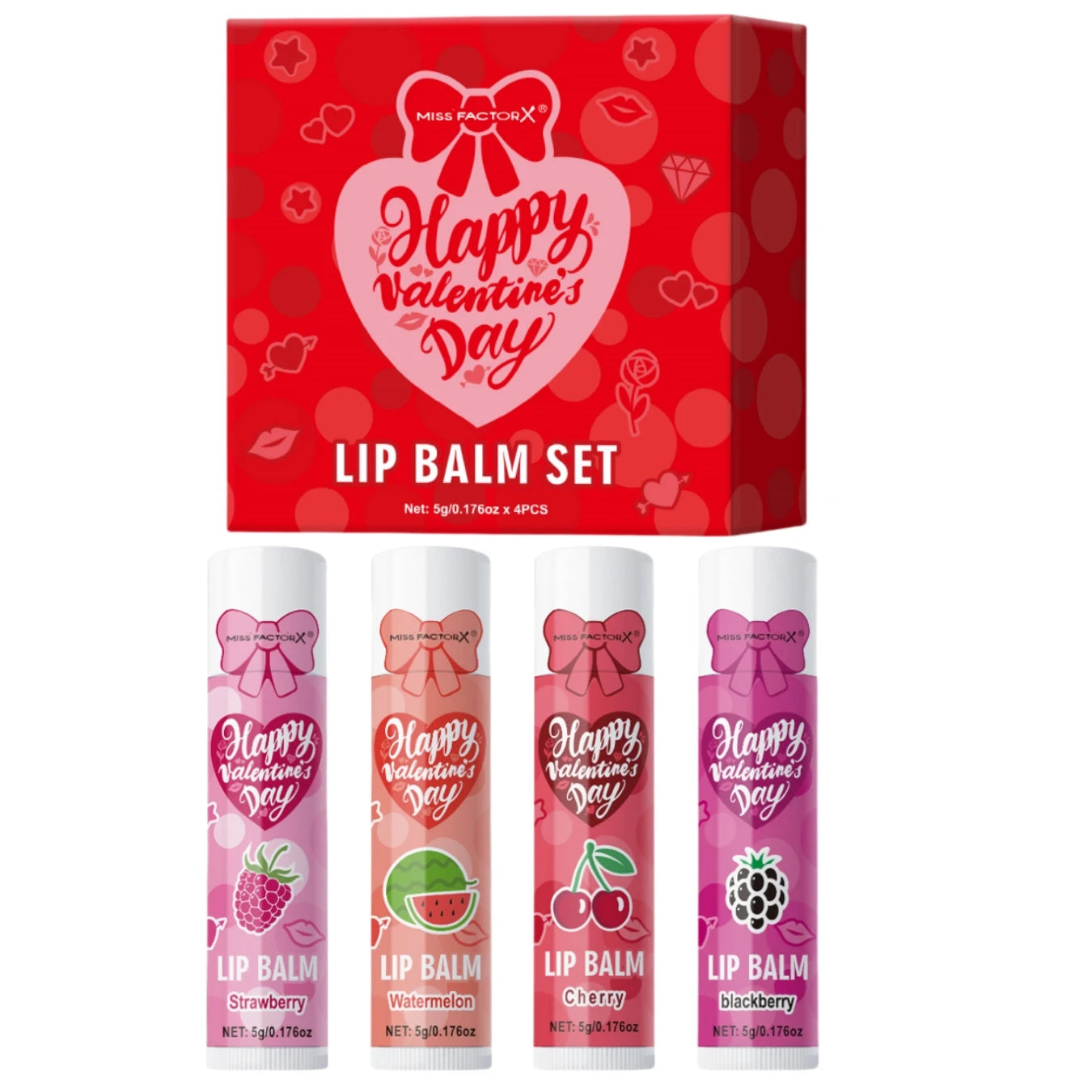 4PCS Women's Lip Balm Set - Moisturizing, Glossy, Perfect for Dry Lips, Valentine's Day Gift - Beauty & Beyond