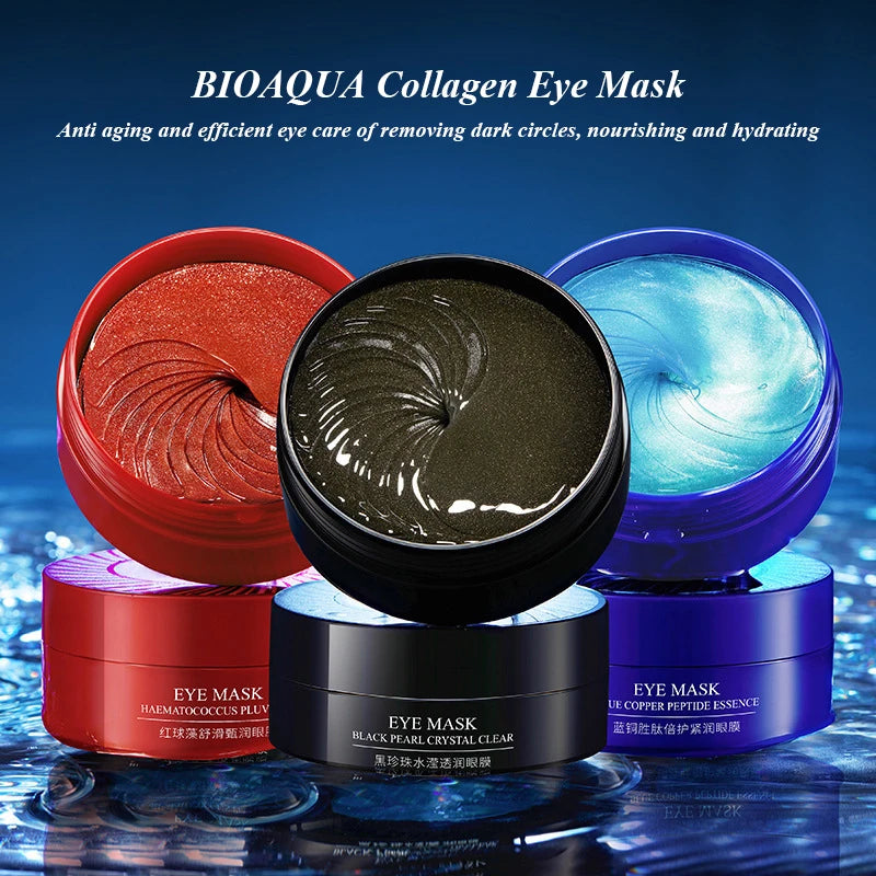 60PCS Gold Collagen Eye Mask – Moisturizing & Firming Gel Patches | Anti-Dark Circles & Eye Bag Care