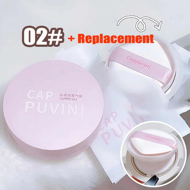 BB Cream Air Cushion Foundation – Full Coverage, Waterproof, Long-Lasting, 3 Colors