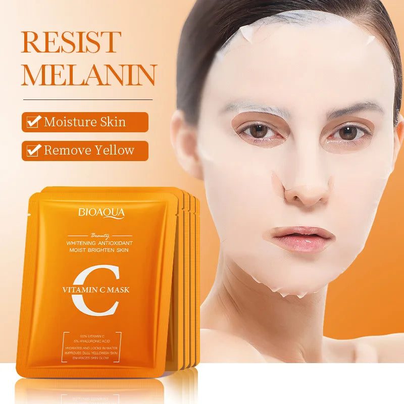 BIOAQUA Snail Face Mask – 5/10 PCS Hyaluronic Acid & Retinol | Moisturizing, Hydrating & Firming Skincare