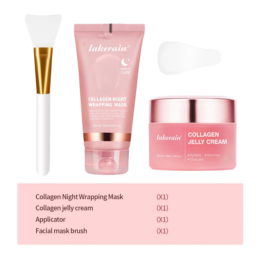 Collagen Jelly Cream – Hydrolyzed Overnight Peel-Off Facial Mask | Hydrating, Firming & Moisturizing Skincare