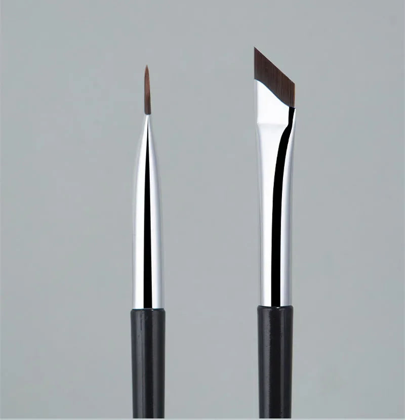2pcs Angled Blade Eyeliner Brush - Ultra Thin, Fine Eyebrow, Sickle Makeup Tool - Beauty & Beyond