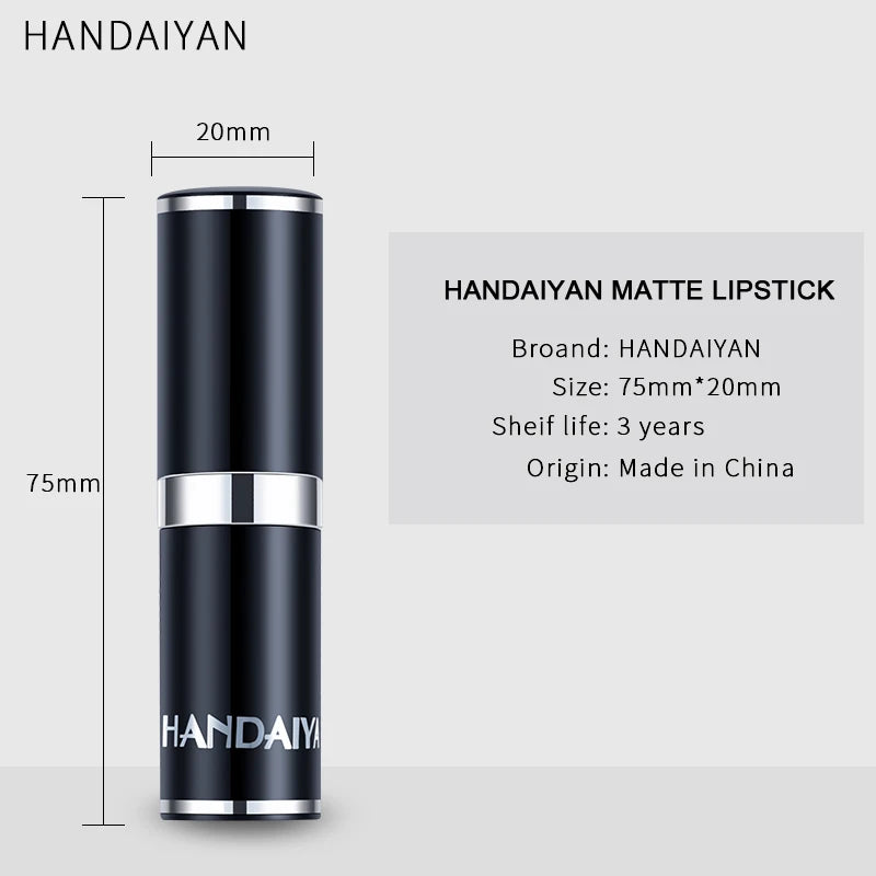 12-Color Matte Lipstick – Waterproof, Long-Lasting, Moisturizing Velvet Finish, High Pigment - Beauty & Beyond