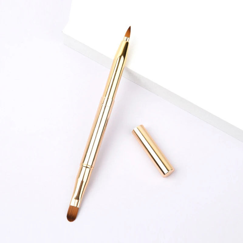 Retractable Dual-Head Lip Brush - Lip Contour & Smudge Applicator, Daily Makeup Tool - Beauty & Beyond