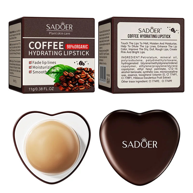 SADOER Coffee Lip Mask – Moisturizing & Hydrating | Fade Lip Lines & Nourishing Lip Plumper Patches