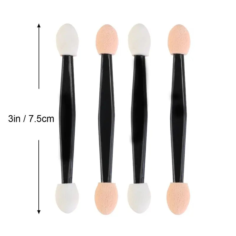 5/30/50/100PCS Disposable Dual-Sided Eye Shadow Brushes – Reusable, Portable Makeup Applicators