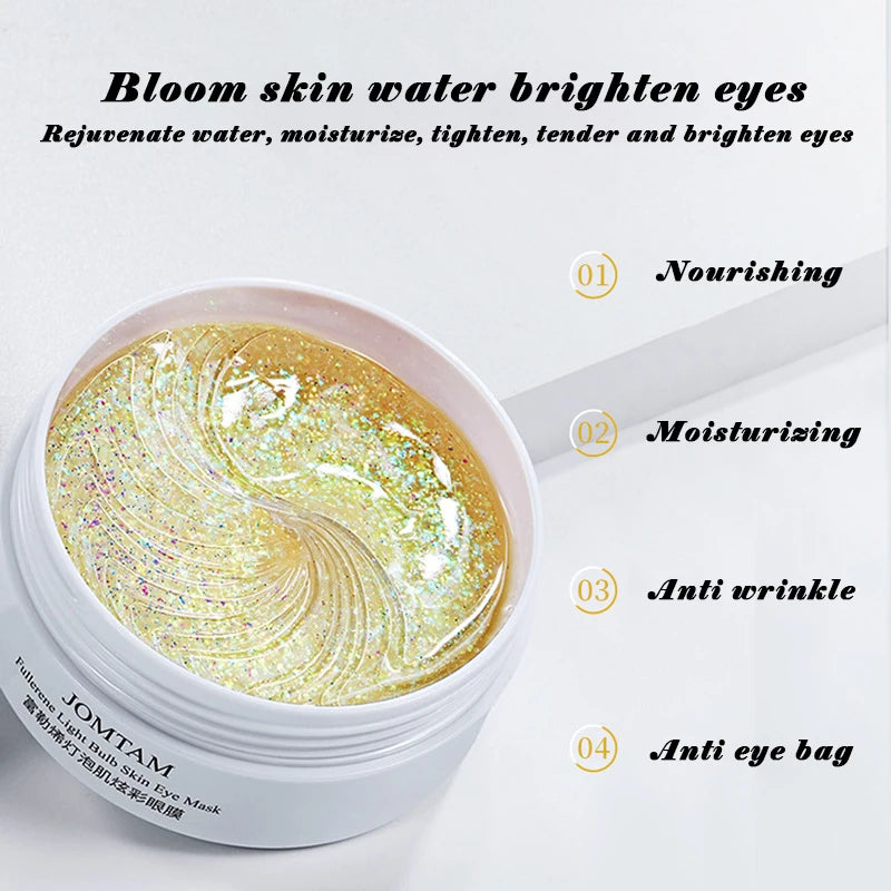 60PCS Gold Collagen Eye Mask – Moisturizing & Firming Gel Patches | Anti-Dark Circles & Eye Bag Care
