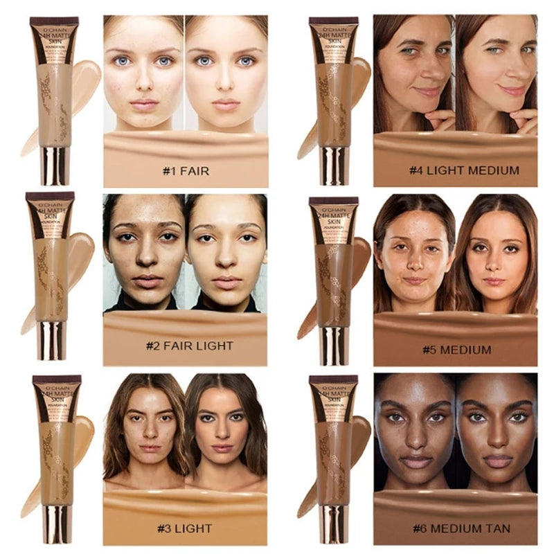 24-Hour Matte Oil Control Foundation - Perfect Coverage, Skin Tone Enhancer, Brightening, Long-Lasting - Beauty & Beyond
