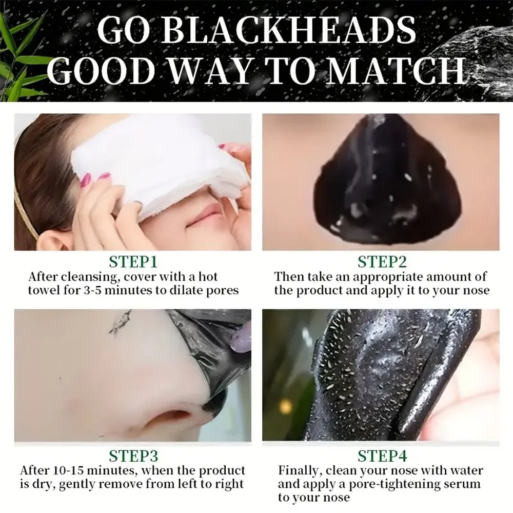 Bamboo Charcoal Mask - Blackhead Removal, Deep Cleansing, Exfoliating Treatment - Beauty & Beyond
