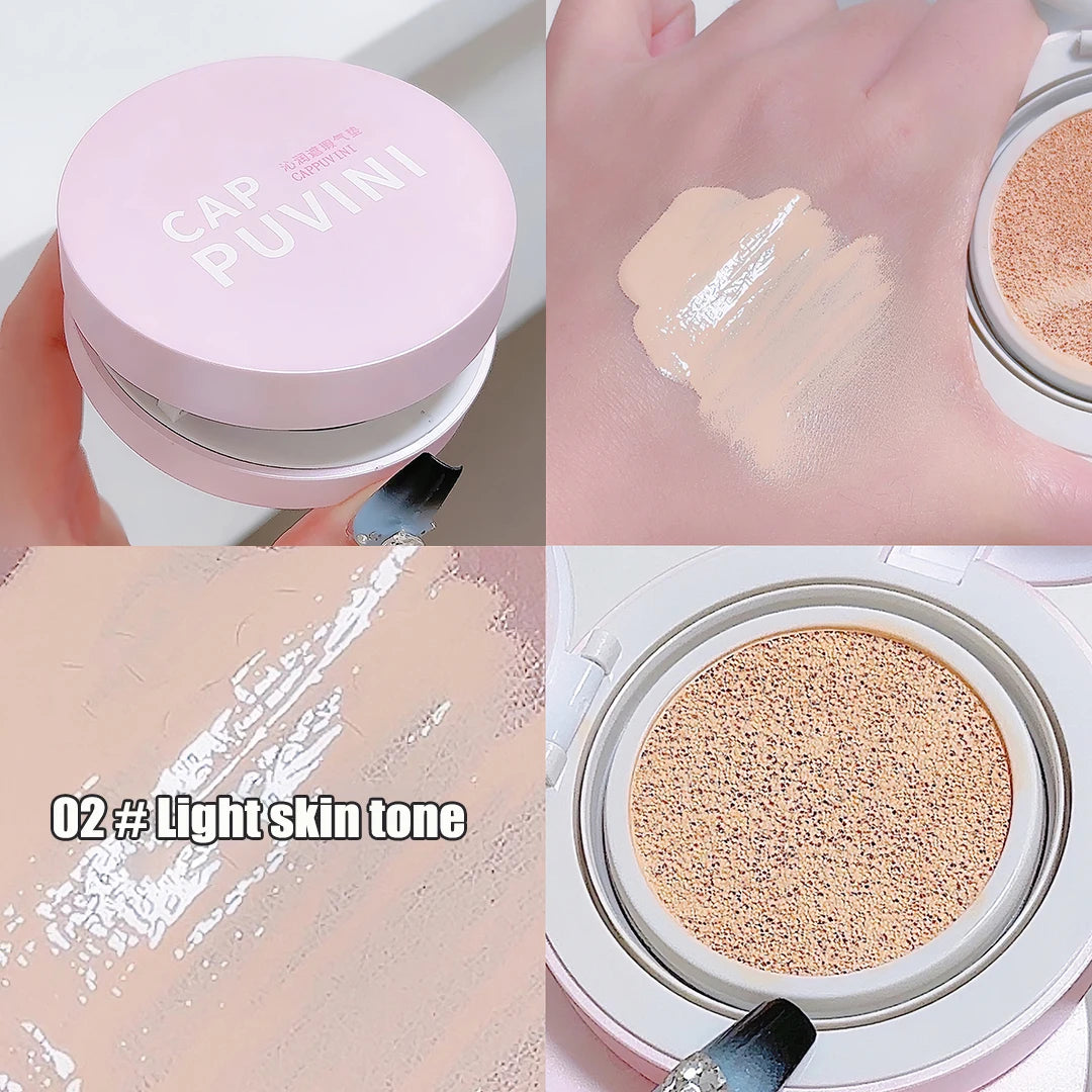 BB Cream Air Cushion Foundation – Full Coverage, Waterproof, Long-Lasting, 3 Colors