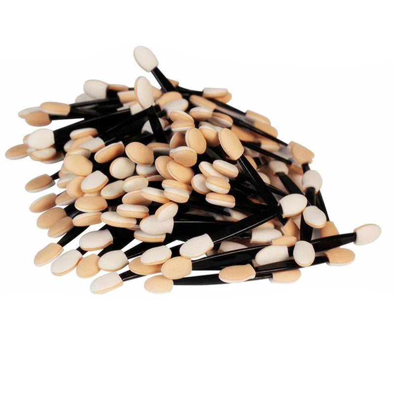 5/30/50/100PCS Disposable Dual-Sided Eye Shadow Brushes – Reusable, Portable Makeup Applicators