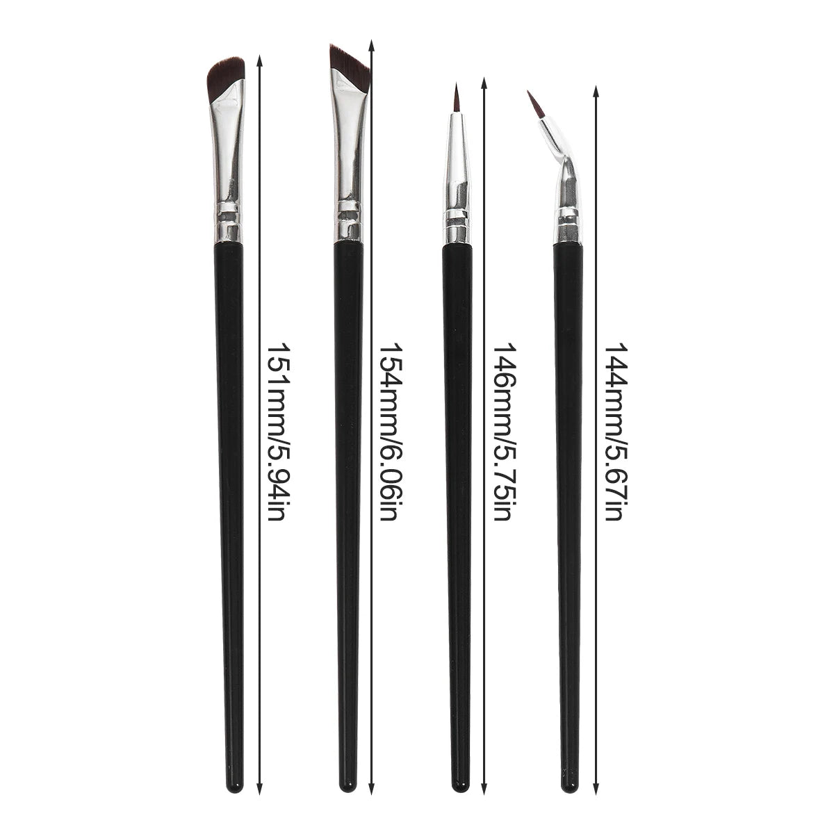 MAANGE 4PCS Professional Eye Makeup Brush Set - Eyeshadow, Eyebrow, Eyeliner, Contour Tool - Beauty & Beyond