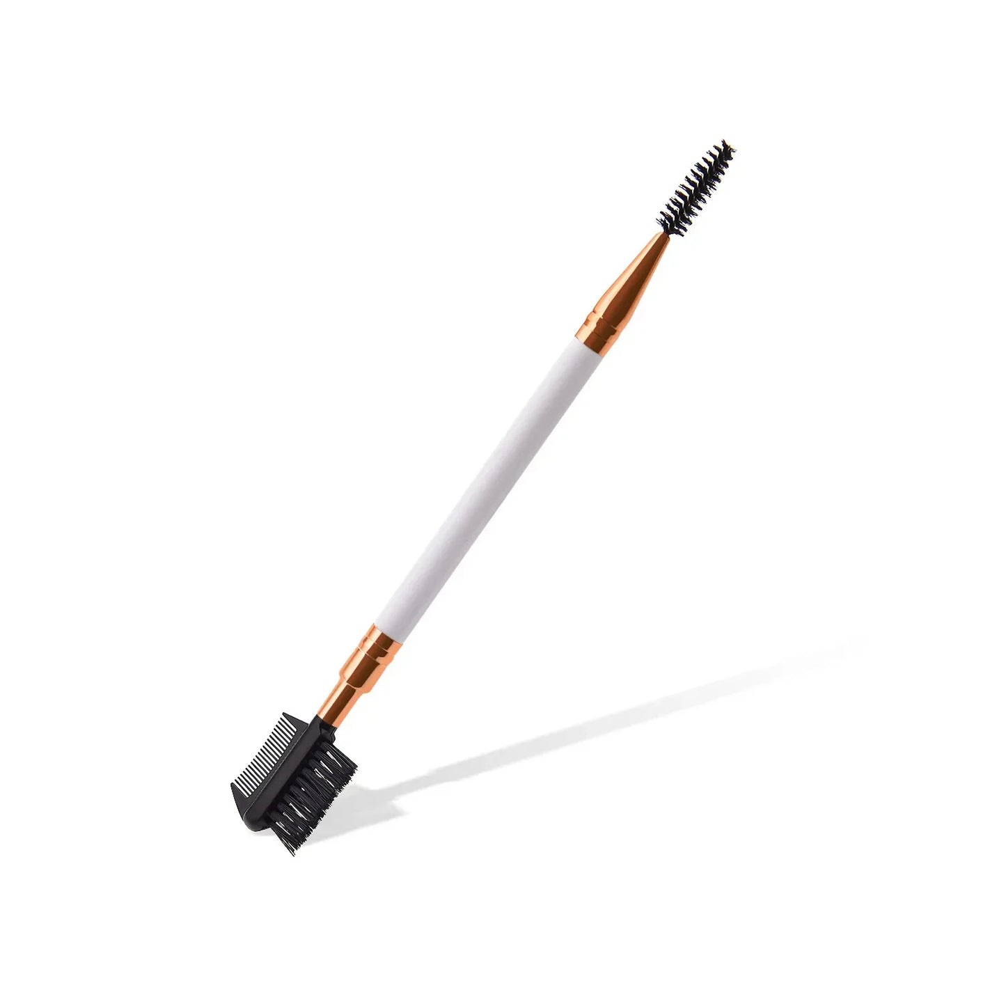 Double-Ended Wood Handle Eyebrow & Eyelash Brush 2 IN 1, Professional Makeup Tool - Beauty & Beyond