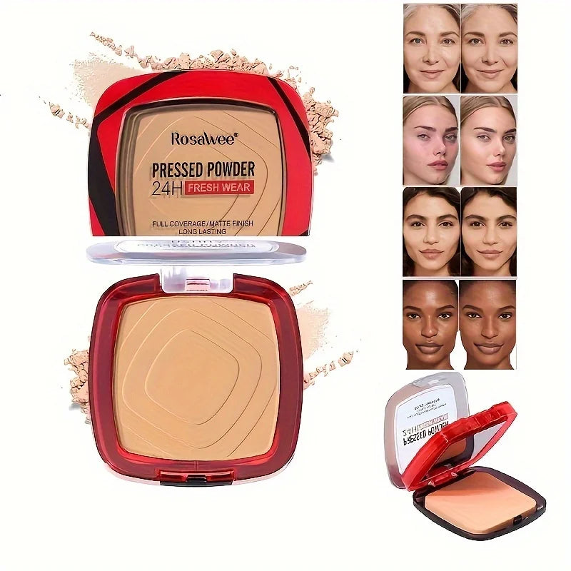 Pressed Powder Foundation with Puff - 24H Matte, Oil Control