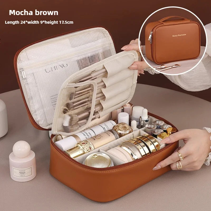 New Women's Cosmetic Bag - Portable, Large Capacity, Luxury Makeup & Toiletry Organizer