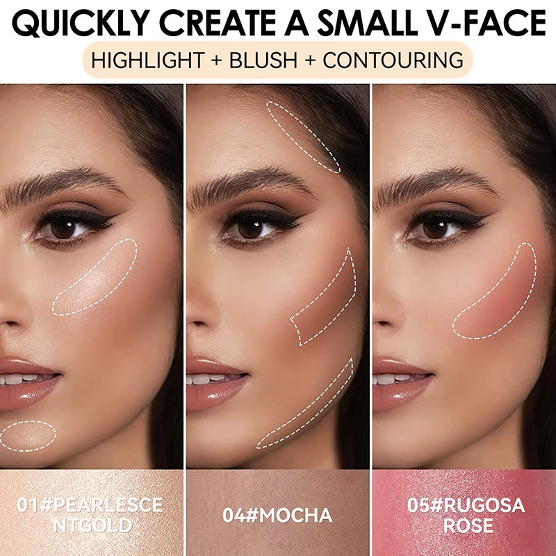 Face Pearl Stone Highlighter Stick – Lasting Contour, Shading & Stereoscopic Cheek Brightening! - Beauty & Beyond
