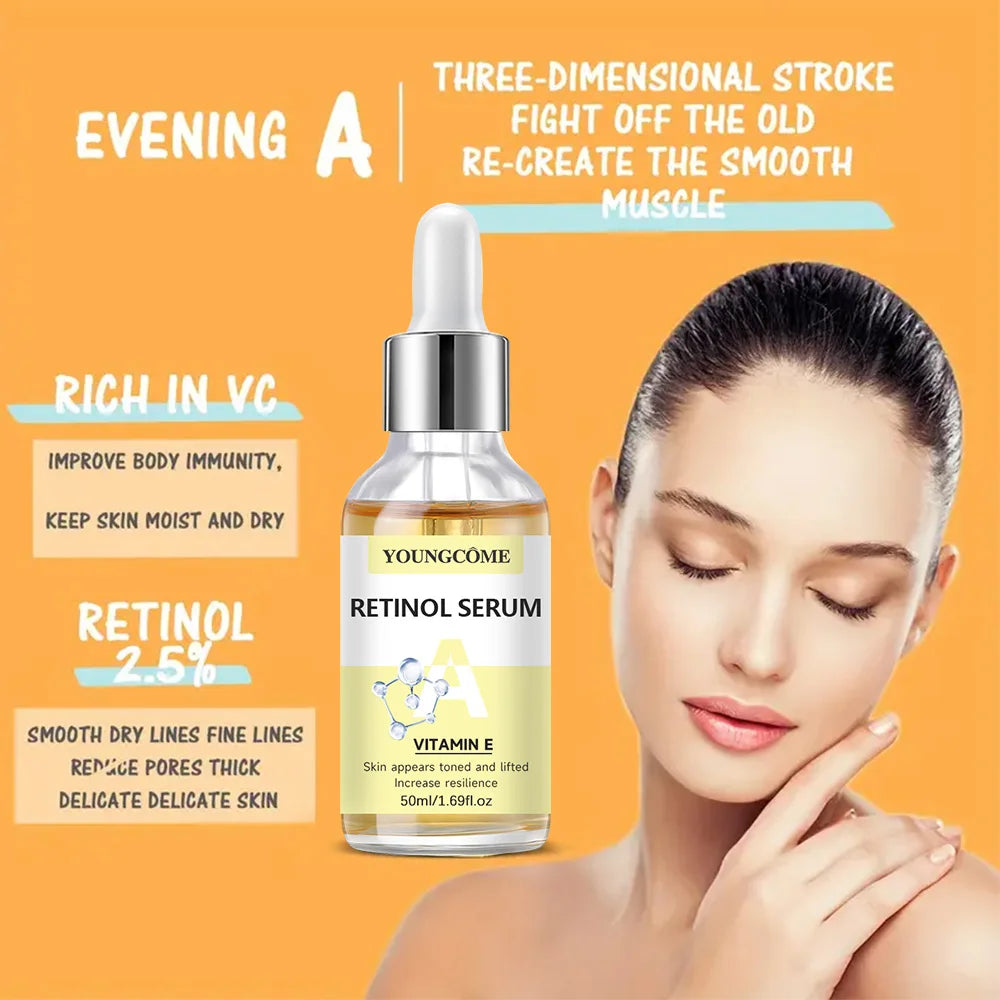 2pcs Vitamin C & Retinol Serum – Hydrating, Smoothing Fine Lines & Wrinkles - Beauty & Beyond