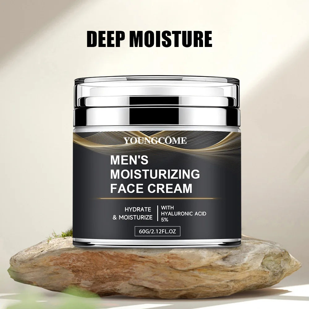 Men's Collagen Moisturizing Cream - Retinol & Vitamins, Hydrating, Elasticity Boost, Day & Night Care - Beauty & Beyond