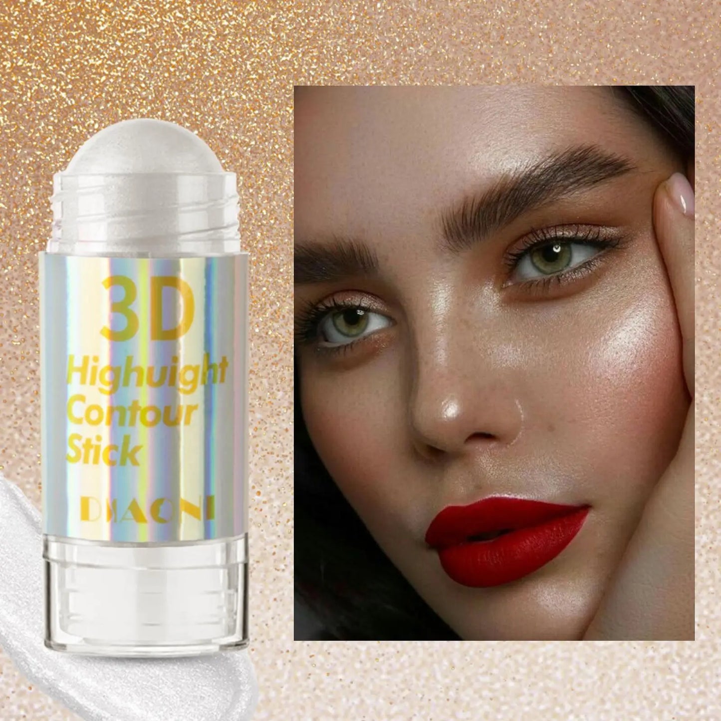 6-Color 3D Face Brightening Highlighter Stick – Bronzer, Contour & Shimmer for Sculpted Makeup - Beauty & Beyond